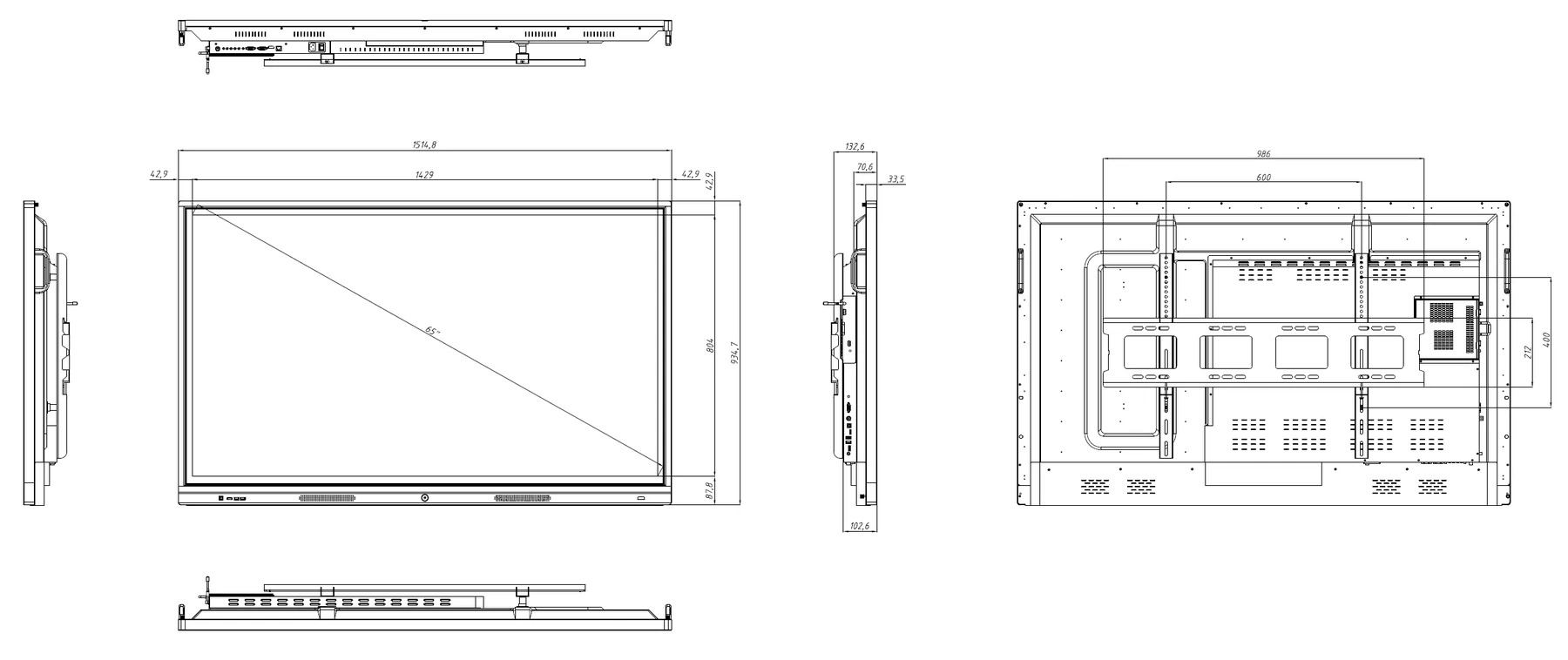 65 inch R65DB-C interactive flat panel