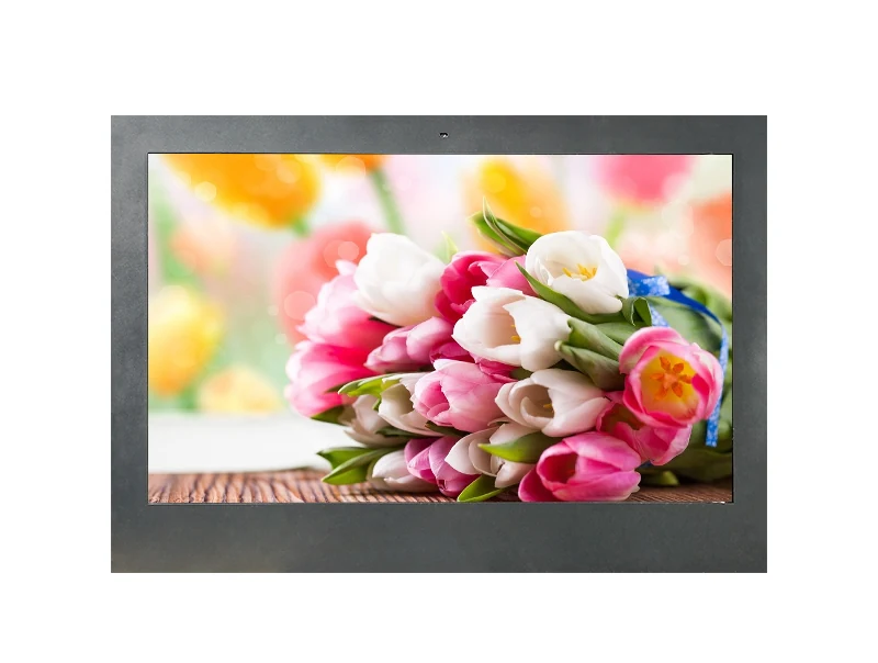Outdoor wall-mounted advertising display